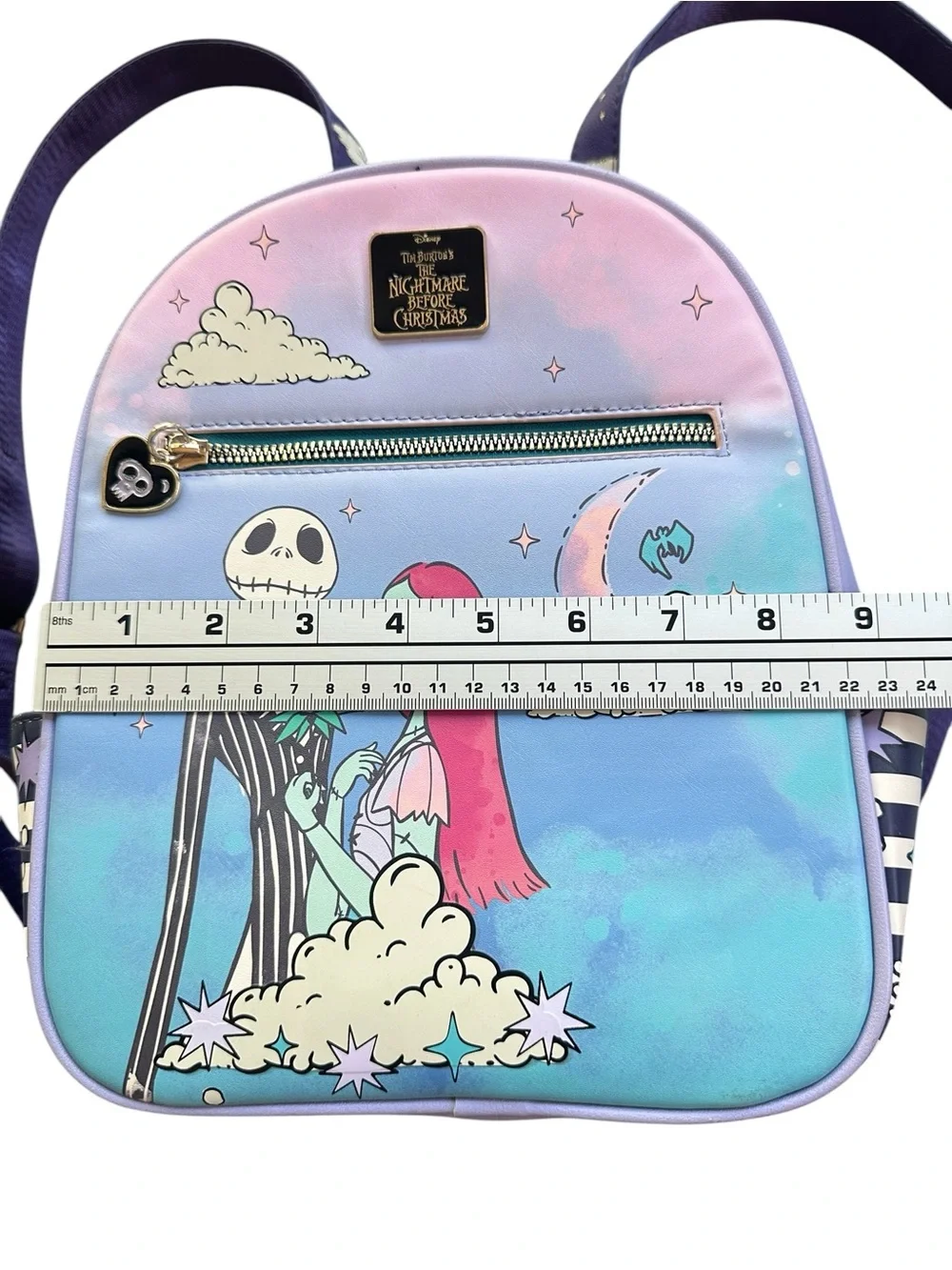 The Nightmare Before Christmas Pastel Gradient Mini Backpack - Purple/Blue